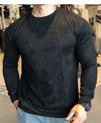 Mens Casual Sportswear 95%polyester 5%spandex Long Sleeve Shirt YH-CX17 print logo 6