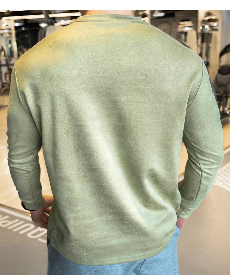 Mens Casual Sportswear 95%polyester 5%spandex Long Sleeve Shirt YH-CX17 print logo 35