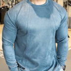Mens Casual Sportswear 95%polyester 5%spandex Long Sleeve Shirt YH-CX17 print logo 19