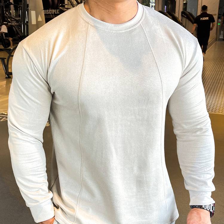 Mens Casual Sportswear 95%polyester 5%spandex Long Sleeve Shirt YH-CX17 print logo 16