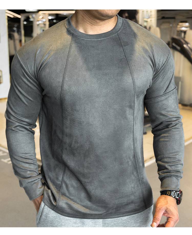 Mens Casual Sportswear 95%polyester 5%spandex Long Sleeve Shirt YH-CX17 print logo 40