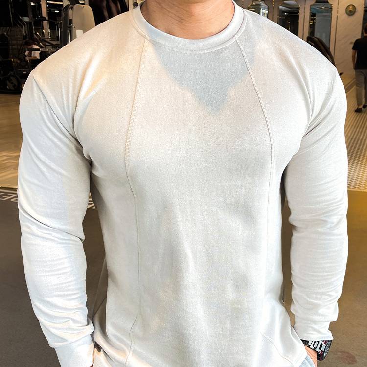 Mens Casual Sportswear 95%polyester 5%spandex Long Sleeve Shirt YH-CX17 print logo 12