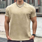 Mens Gym Sportswear 100% cotton T Shirt YH-TX33 print logo 9