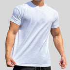 Mens Gym Sportswear 100% cotton T Shirt YH-TX33 print logo 1