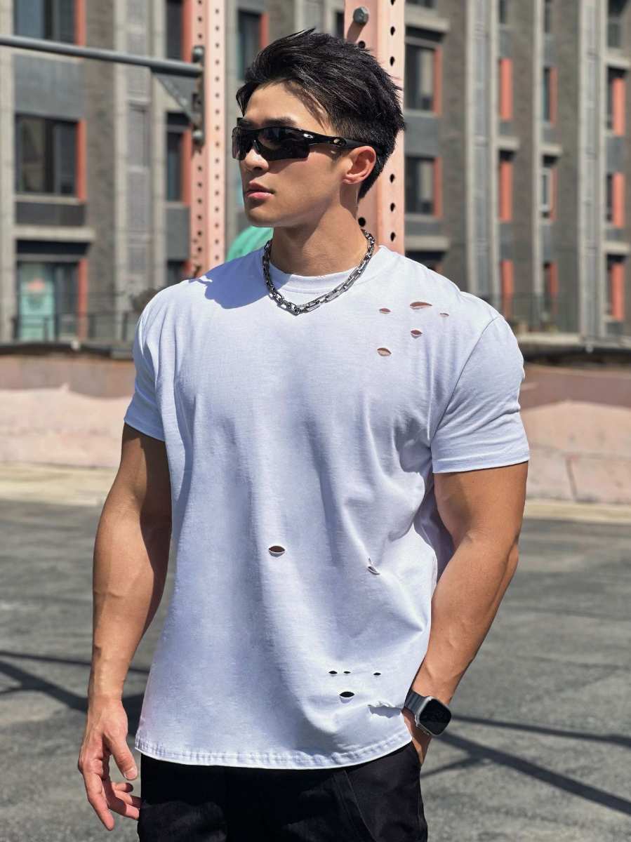 Mens Gym Sportswear 100% cotton T Shirt YH-TX33 print logo 40