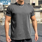 Mens Gym Sportswear 100% cotton T Shirt YH-TX33 print logo 18