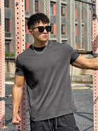 Mens Gym Sportswear 100% cotton T Shirt YH-TX33 print logo 26