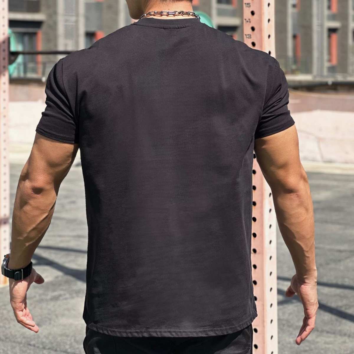 Mens Gym Sportswear 100% cotton T Shirt YH-TX33 print logo 16