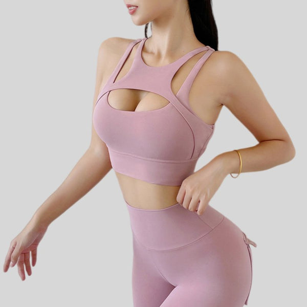Womens Fitness Workout 76%Nylon 24%Spandex Sports Sexy Bra YL065 print logo 1