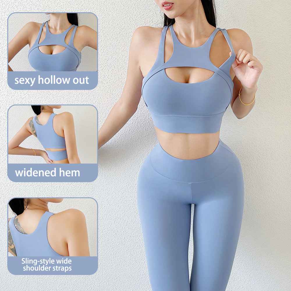 Womens Fitness Workout 76%Nylon 24%Spandex Sports Sexy Bra YL065 print logo 24