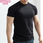 Mens Gym Training 95% Polyester 5% Spandex T Shirt YW-L-5001 print logo 10