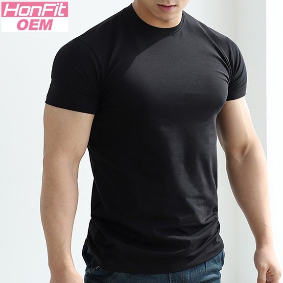 Mens Gym Training 95% Polyester 5% Spandex T Shirt YW-L-5001 print logo 10