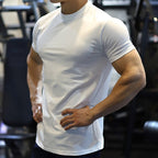 Mens Gym Training 95% Polyester 5% Spandex T Shirt YW-L-5001 print logo 15