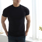 Mens Gym Training 95% Polyester 5% Spandex T Shirt YW-L-5001 print logo 32