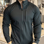 Mens Sports Workout 90%polyester 10%spandex Jacket YX-C01 print logo 9