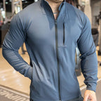 Mens Sports Workout 90%polyester 10%spandex Jacket YX-C01 print logo 1