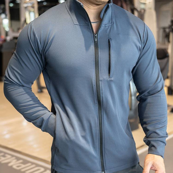 Mens Sports Workout 90%polyester 10%spandex Jacket YX-C01 print logo 1