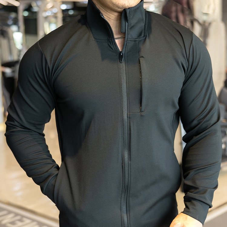 Mens Sports Workout 90%polyester 10%spandex Jacket YX-C01 print logo 10
