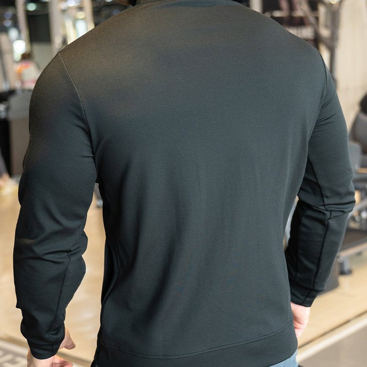 Mens Sports Workout 90%polyester 10%spandex Jacket YX-C01 print logo 14