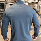 Mens Sports Workout 90%polyester 10%spandex Jacket YX-C01 print logo 2