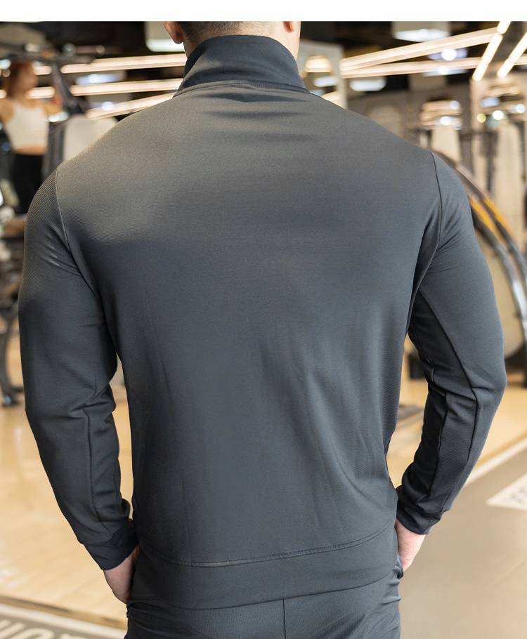 Mens Sports Workout 90%polyester 10%spandex Jacket YX-C01 print logo 31