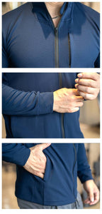 Mens Sports Workout 90%polyester 10%spandex Jacket YX-C01 print logo 19