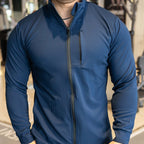Mens Sports Workout 90%polyester 10%spandex Jacket YX-C01 print logo 15