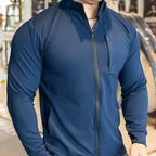 Mens Sports Workout 90%polyester 10%spandex Jacket YX-C01 print logo 16