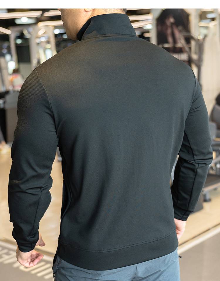 Mens Sports Workout 90%polyester 10%spandex Jacket YX-C01 print logo 36