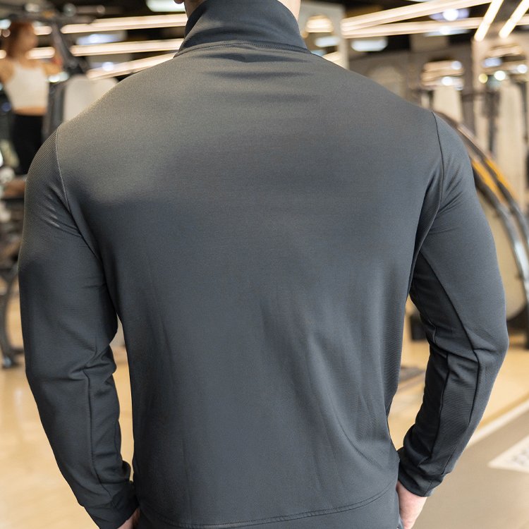 Mens Sports Workout 90%polyester 10%spandex Jacket YX-C01 print logo 12