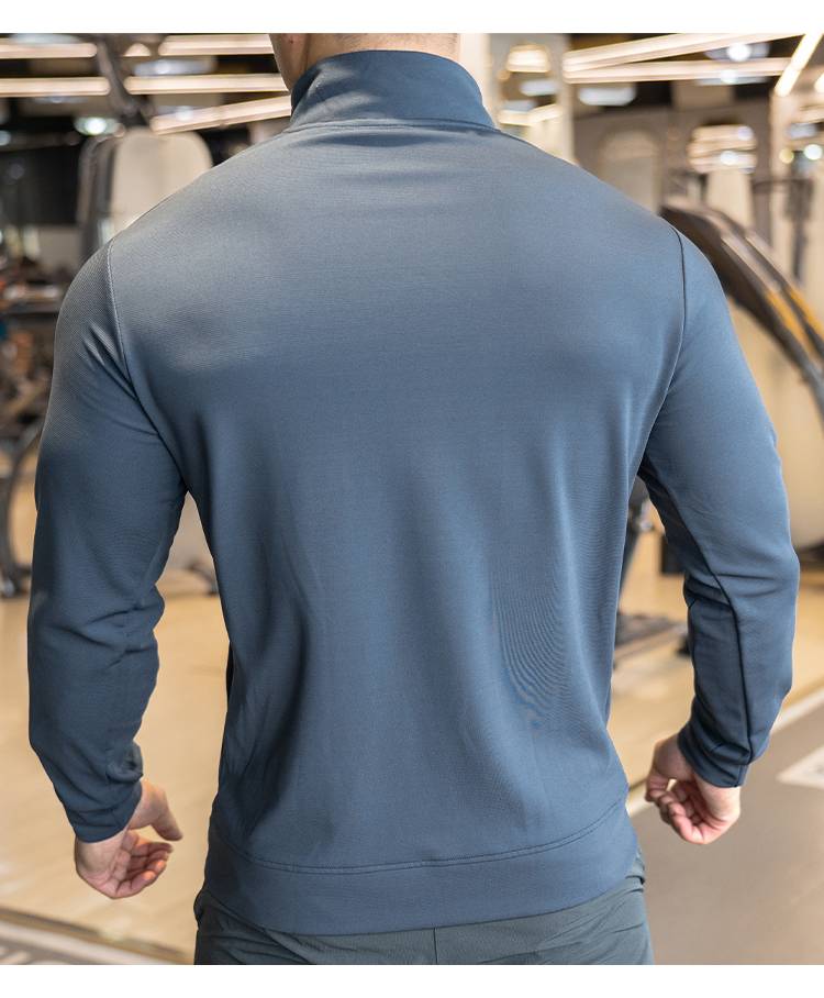 Mens Sports Workout 90%polyester 10%spandex Jacket YX-C01 print logo 32