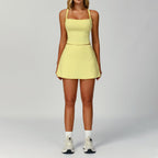 Womens Causal 78%Nylon 22%Spandex Tennis Skirts Set Z-2002 Set print logo 8