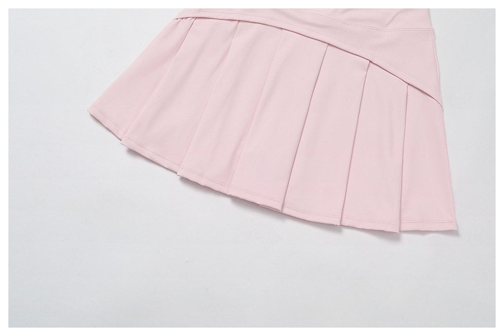 Womens Causal 78%Nylon 22%Spandex Tennis Skirts Set Z-2002 - tennis skirts print logo 47