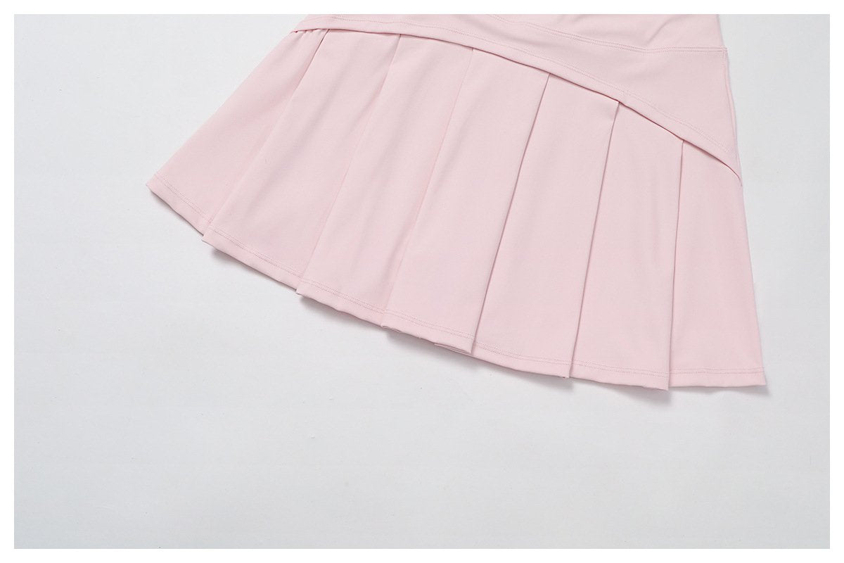 Womens Causal 78%Nylon 22%Spandex Tennis Skirts Set Z-2002 - tennis skirts print logo 47