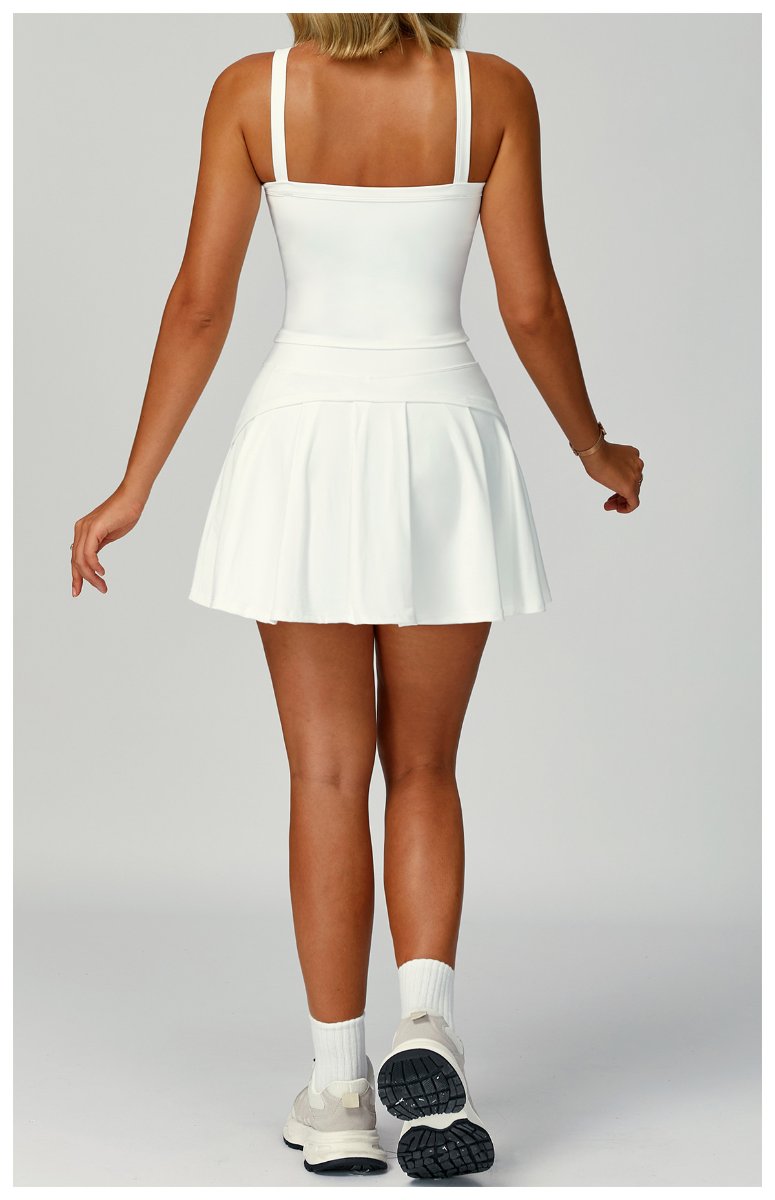 Womens Causal 78%Nylon 22%Spandex Tennis Skirts Set Z-2002 - tennis skirts print logo 39