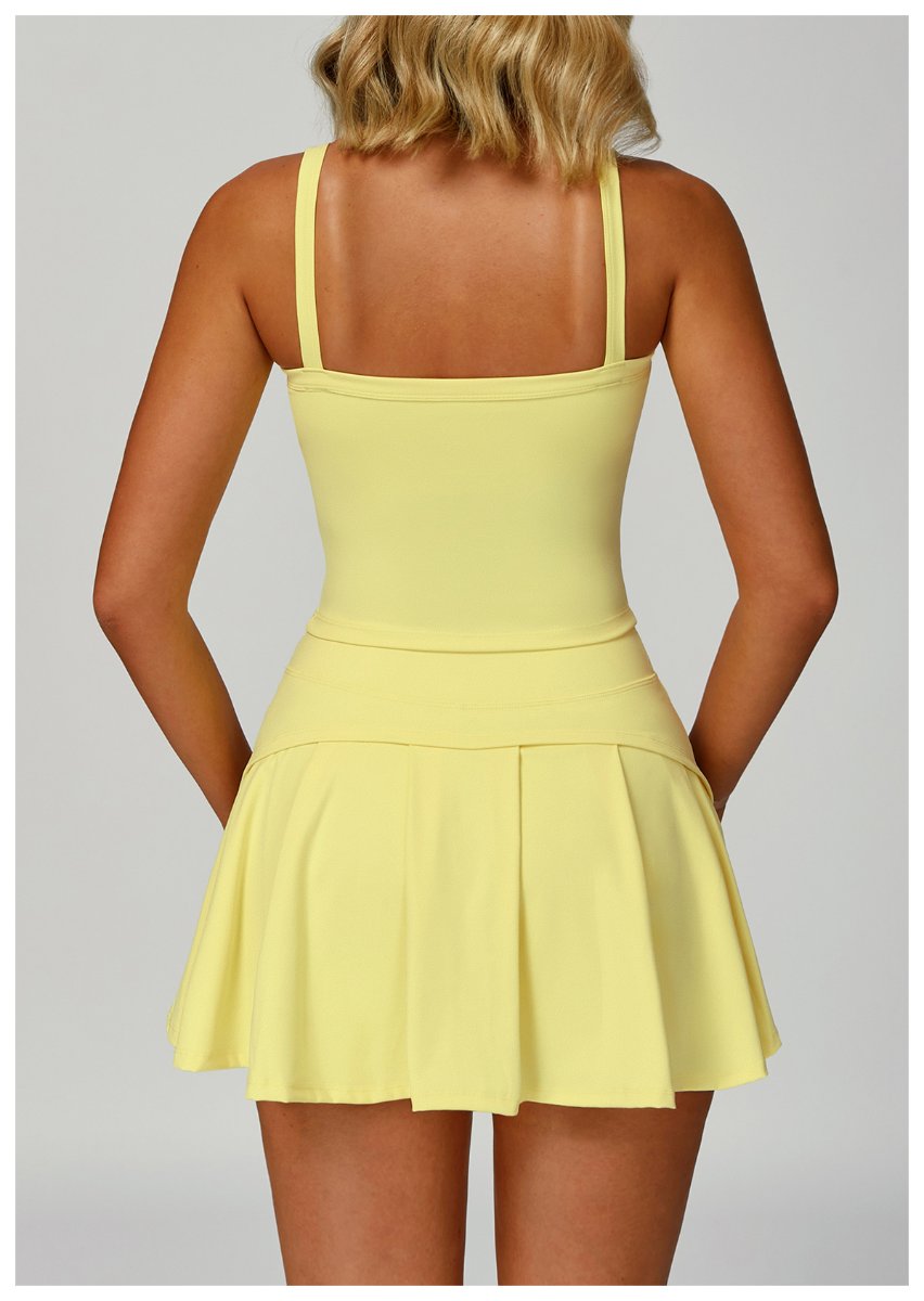 Womens Causal 78%Nylon 22%Spandex Tennis Skirts Set Z-2002 - tank top print logo 28