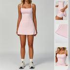 Womens Causal 78%Nylon 22%Spandex Tennis Skirts Set Z-2002 Set print logo 11