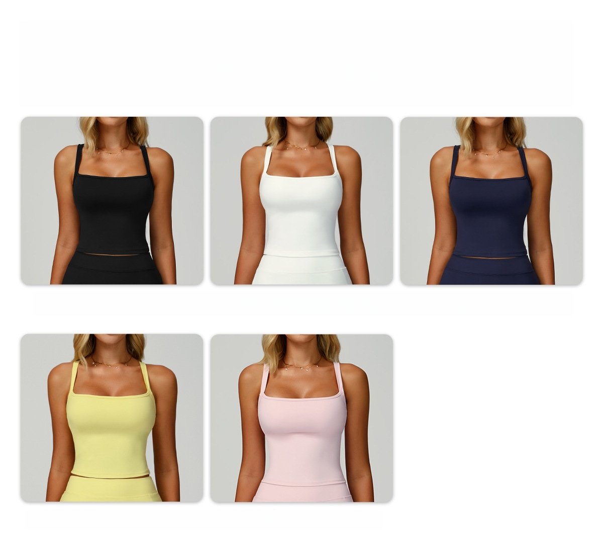 Womens Causal 78%Nylon 22%Spandex Tennis Skirts Set Z-2002 - tank top print logo 20
