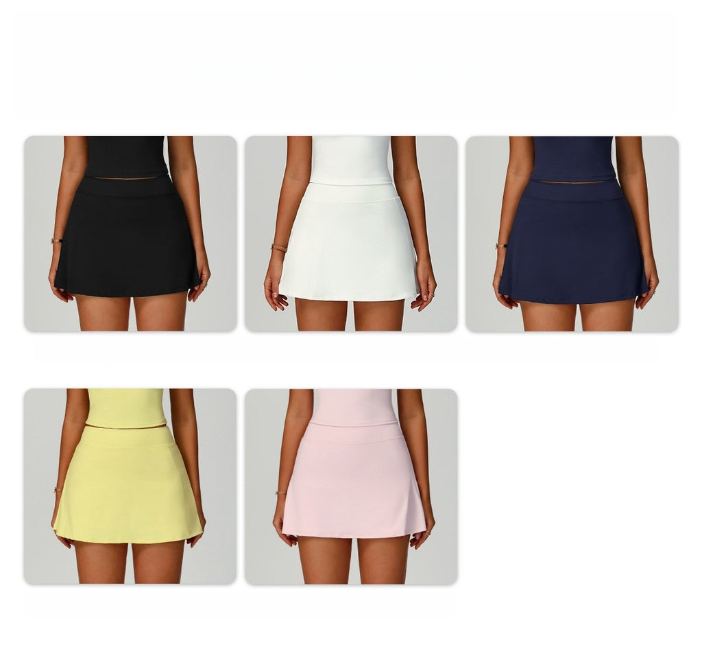 Womens Causal 78%Nylon 22%Spandex Tennis Skirts Set Z-2002 Set print logo 18