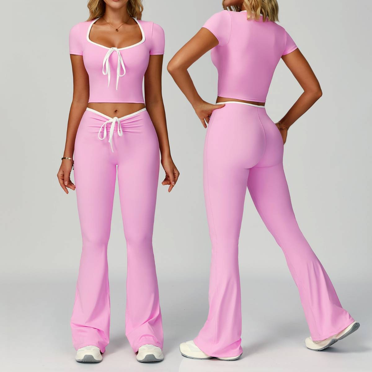 Womens Sports 78%Nylon 22%Spandex Yoga Set Z-2017 Set print logo 17