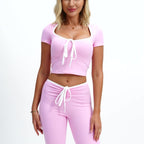 Womens Sports 78%Nylon 22%Spandex Yoga Set Z-2017 Set print logo 15