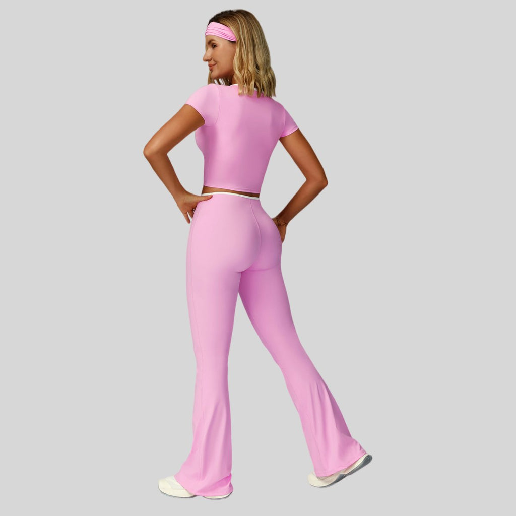 Womens Sports 78%Nylon 22%Spandex Yoga Set Z-2017 Set print logo 2