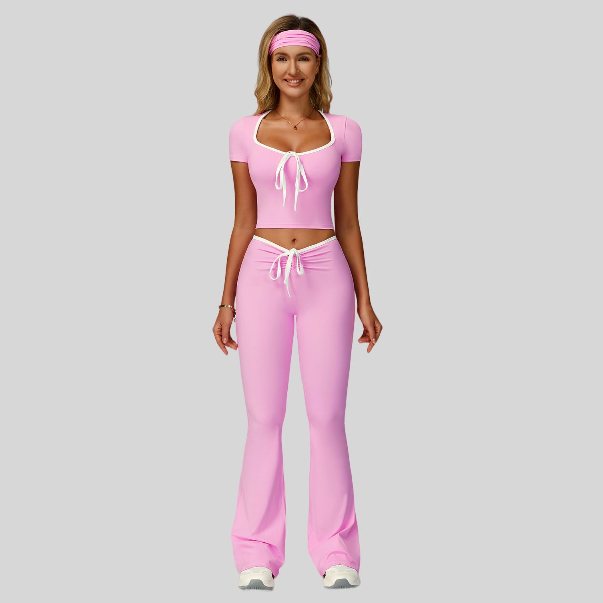 Womens Sports 78%Nylon 22%Spandex Yoga Set Z-2017 Set print logo 3