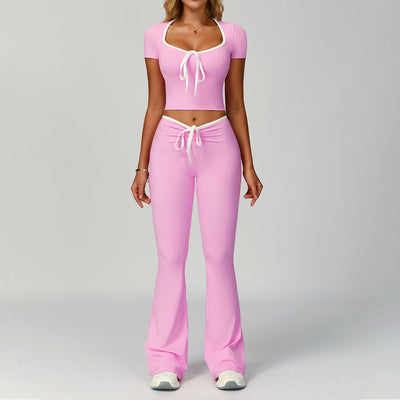 Womens Sports 78%Nylon 22%Spandex Yoga Set Z-2017 - flares pants