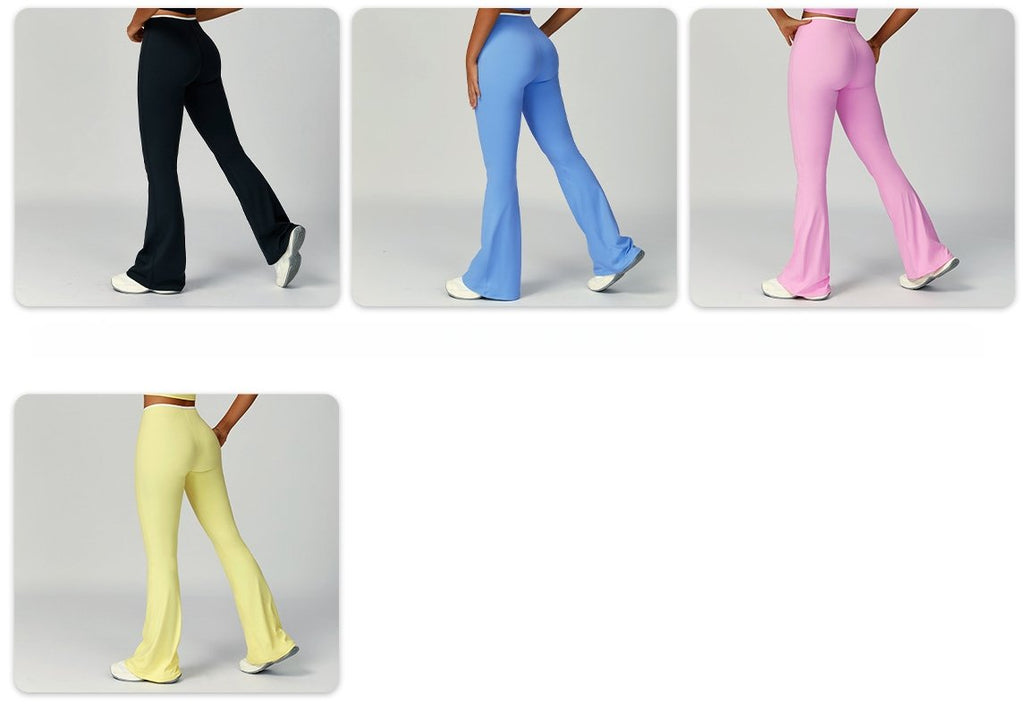 Womens Sports 78%Nylon 22%Spandex Yoga Set Z-2017 - flares pants print logo 30
