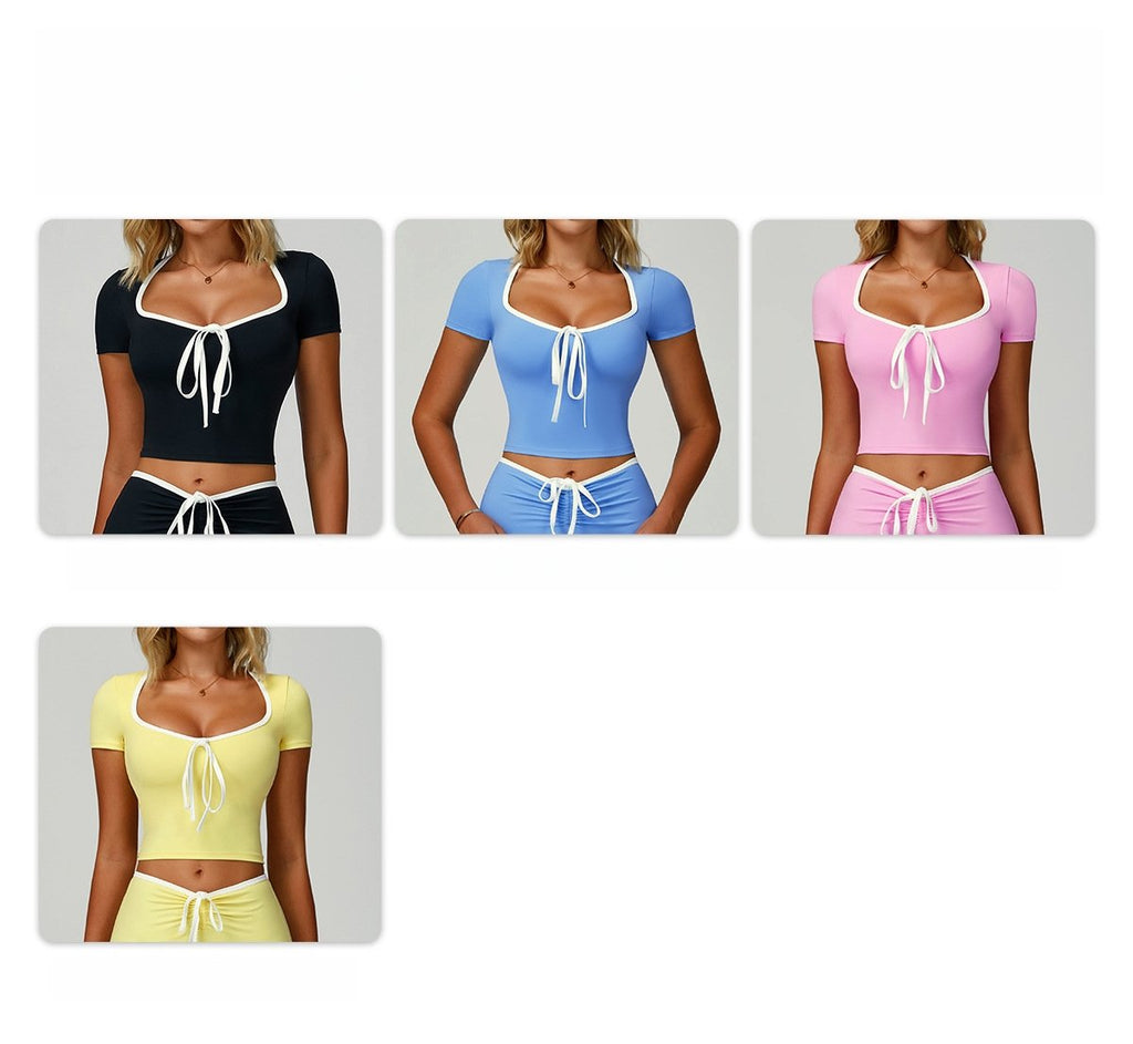 Womens Sports 78%Nylon 22%Spandex Yoga Set Z-2017 Set print logo 34