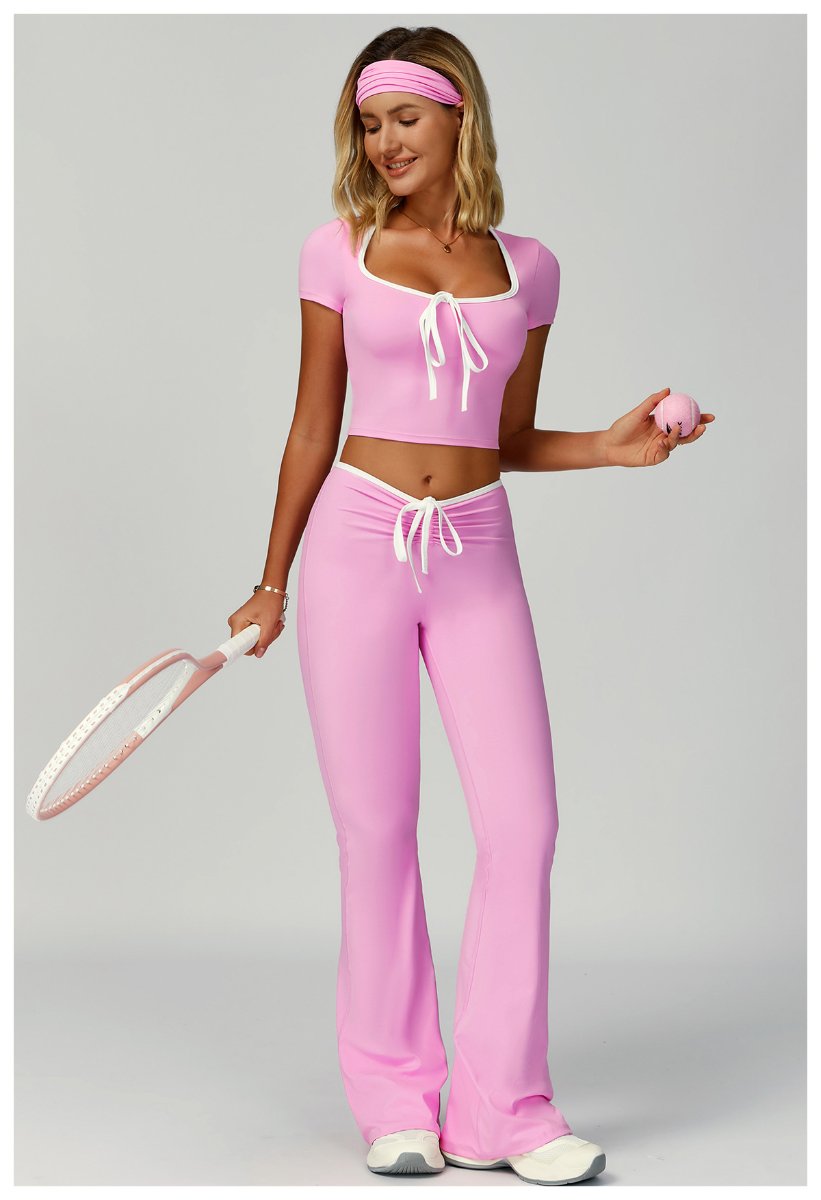 Womens Sports 78%Nylon 22%Spandex Yoga Set Z-2017 Set print logo 49