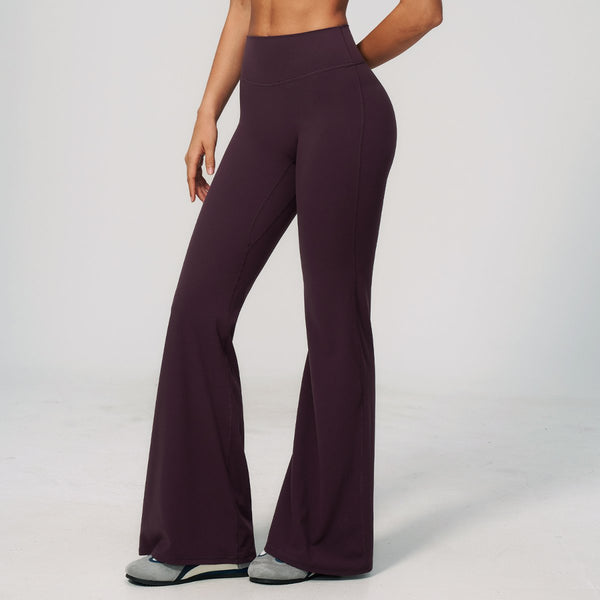 Womens Workout Training 70%nylon 30%spandex Yoga Sets Z-4208 - Flare Leggings print logo 1
