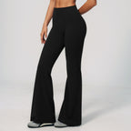 Womens Workout Training 70%nylon 30%spandex Yoga Sets Z-4208 - Flare Leggings print logo 2
