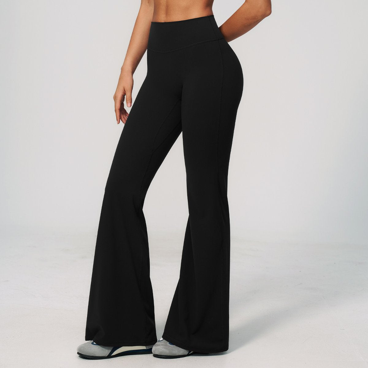 Womens Workout Training 70%nylon 30%spandex Yoga Sets Z-4208 - Flare Leggings print logo 2